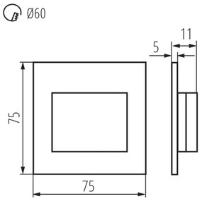 Kanlux 33331 - Illuminazione per scale a LED ERINUS LED/1,5W/12V 4000K grigio