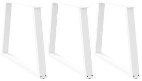 Gambe Per Tavolo Pranzo A V 3 Pz Bianco 90x(72-73,3)cm Acciaio /