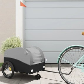 Rimorchio Da Bici Nero E Grigio 30 Kg İn Ferro /