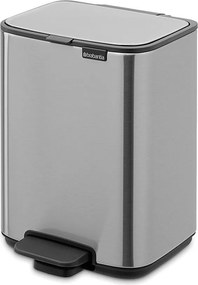 Cestino per la spazzatura color argento opaco in acciaio con pedale 4 l Bo – Brabantia