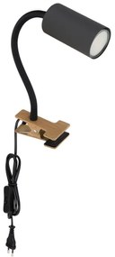 Globo 57911KG - Lampada flessibile con clip ROBBY 1xGU10/25W/230V grigio/marrone