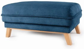 Poggiapiedi blu con rivestimento in velluto a coste Tori – Bonami Selection