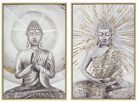 Quadro DKD Home Decor Buddha Orientale (80 x 4 x 120 cm) (2 Unità)