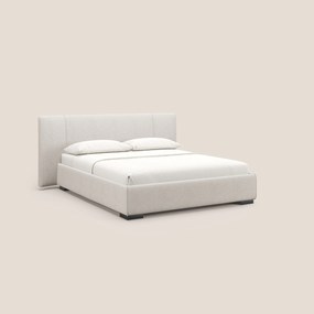 Omero letto imbottito contenitore sfoderabile in tessuto fiammato impermeabile T14 panna