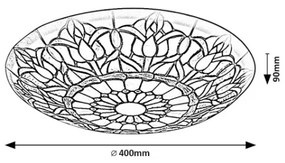 Brilagi - Plafoniera in stile Tiffany LORAS 2xE27/60W/230V
