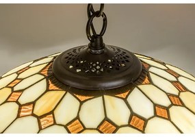 Brilagi - lampadario Tiffany in vetro colorato sospeso a catena DORAN 2xE27/60W/230V