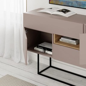 Cassettiera bassa grigio-beige 145x82 cm Titan - Marckeric