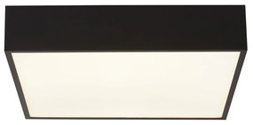 Plafoniera Contemporanea Zeus Alluminio Nero Policarbonato Bianco Led 16W 3000K