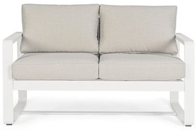 Divano da giardino bianco in alluminio Merrigan – Bizzotto