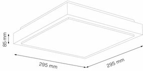 Plafoniera KAZIMIERZ 2xE27/20W/230V 29,5x29,5 cm nero