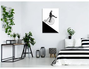 Quadro Cyclist (1 Part) Vertical  Colore bianco e nero, Dimensioni e Misure 60x90