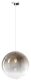 Sopsensione Moderna Big Eclipse Metallo Cromo Vetro Bronzo 1 Luce E27 D30