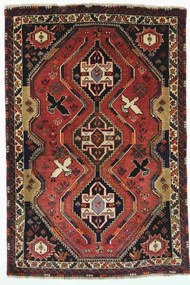 Gashghai Tappeto 170x110 Rosso (Iran) Annodato A Mano