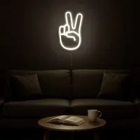 Insegna neon bianco Vittoria da parete usb