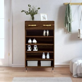 Scarpiera Rovere Marrone 60x35x105 Cm İn Legno Multistrato /