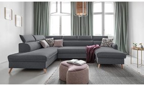 Divano letto angolare grigio scuro (angolo sinistro) Sweet Harmony - Miuform