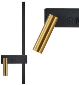 Lampada da parete APP1439-W BLACK  GOLD LEFT