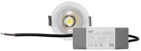 Faro da Incasso 7W Foro Ø55mm Bianco IP40 CCT BRIDGELUX LED 3 Parabole Colore Bianco Variabile CCT