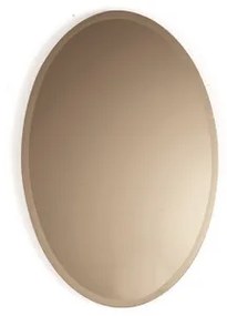 Specchio da parete ovale con bisellatura perimetrale NORA Bronzo