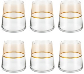 Set 6 bicchieri acqua 420 ml beige e oro Spectrum
