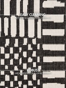 Tappeto da interno/esterno nero/color crema 160x230 cm Haringey Barkham – Ted Baker