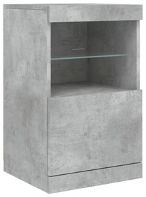 Credenza con luci led grigio cemento 41x37x67 cm