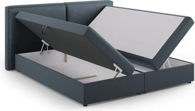 Letto boxspring blu con contenitore 180x200 cm Arendal – Cosmopolitan Design