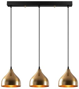 Lampadario nero/dorato con paralume in metallo Tattoo – Opviq lights