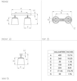 Plafoniera Industrial Pappagallo 2 Luci Legno Marrone E Nero