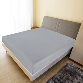 Lenzuolo Con Angoli Jersey Grigio 100x200 Cm Cotone /