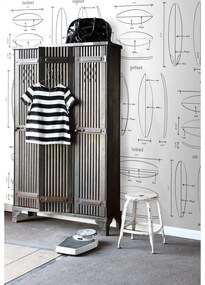 Fotomurale ESTA Tavole, bianco e nero 186X280 cm