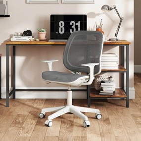 Costway Sedia girevole per bambini regolabile in altezza con freno di seduta, Sedia da scrivania ergonomica Grigio