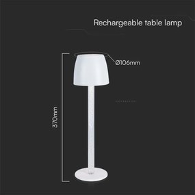 LED Lampada da tavolo ricaricabile dimmerabile LED/3W/5V 3000K bianco