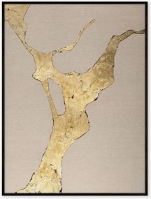 Quadro su tela dipinto a mano con cornice Wild Horizon Gold