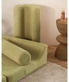 Poltrona per bambini verde con rivestimento in bouclé Flipster – Wigiwama