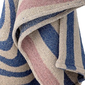 Coperta blu in misto cotone 130x160 cm Arlie – Bloomingville