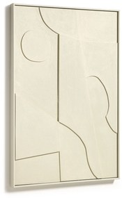 Kave Home - Quadro astratto Talin beige 60 x 90 cm