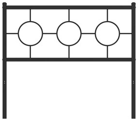 Testiera in metallo nero 100 cm