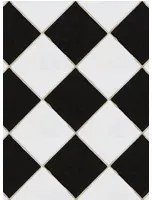 Rebel Walls Tapete Checkered Tiles - Black/ White