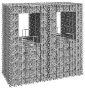 Cesti A Gabbione A Torre 2 Pz 50x50x100 Cm İn Ferro /