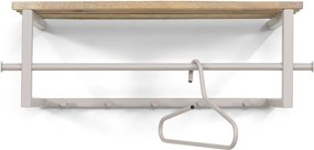 Attaccapanni da parete di colore naturale/grigio tortora in metallo con scaffale 76 cm Marco – Spinder Design