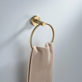 Portasciugamano da bagno Ring 6610 Modern Brush Gold