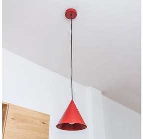 Lampada a sospensione su cavo ETNA II 1xE27/15W/230V Ø 18,5 cm rossa