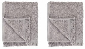 Set di 2 asciugamani in cotone grigio chiaro 30x50 cm Frino - Blomus