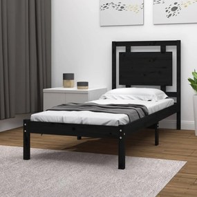 Giroletto İn Legno Massello Nero 75x190 Cm Small Single /