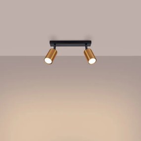 Sollux SL.1375 - Faretto WINX 2xGU10/10W/230V nero/rame