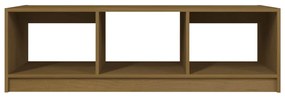 Tavolino da Salotto Miele 110x50x34 cm Legno Massello di Pino