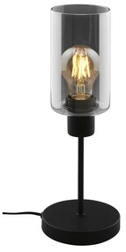 Lampada Da Tavolo Moderna Fumi Metallo Nero 1 Luce E27 39,5Cm