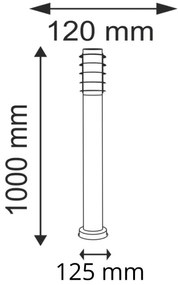 Lampada da esterno SERENA 1xE27/10W/230V IP44 100 cm