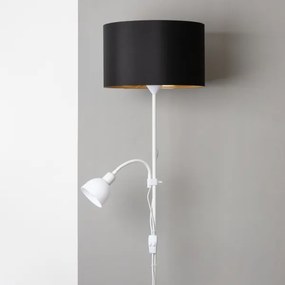 Brilagi - Lampada da terra CERIA 2 in 1 1xE27/100W/230V + 1xE14/25W bianco/nero